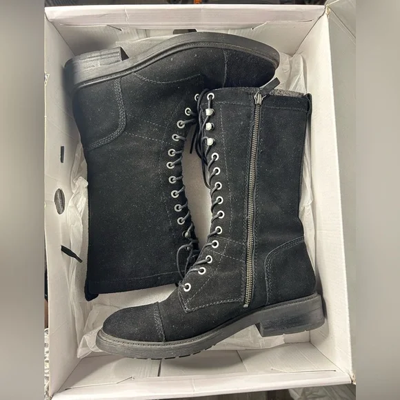 Nine West Black Lace-Up Boots - Picture 6 of 8